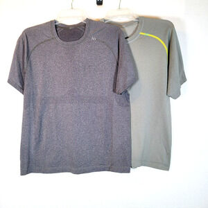 Lululemon Mens Tech Surge Metal Vent Shirt Size Medium Gray Athleisure Gym Lot